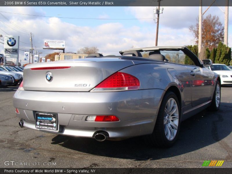 Silver Grey Metallic / Black 2006 BMW 6 Series 650i Convertible