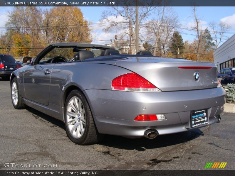 Silver Grey Metallic / Black 2006 BMW 6 Series 650i Convertible