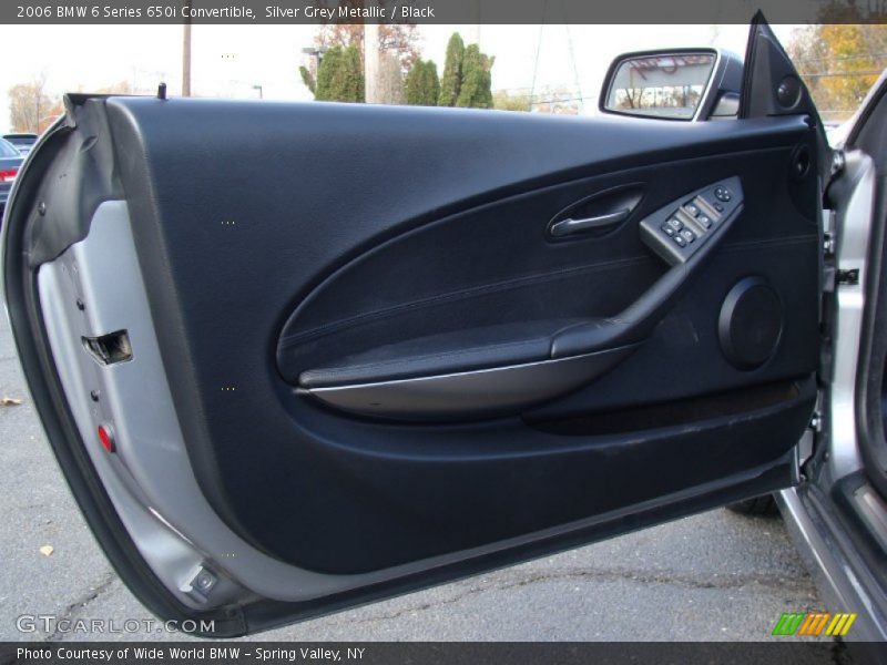 Silver Grey Metallic / Black 2006 BMW 6 Series 650i Convertible