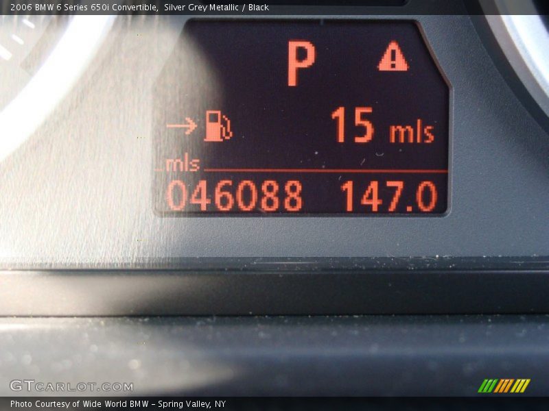 Silver Grey Metallic / Black 2006 BMW 6 Series 650i Convertible
