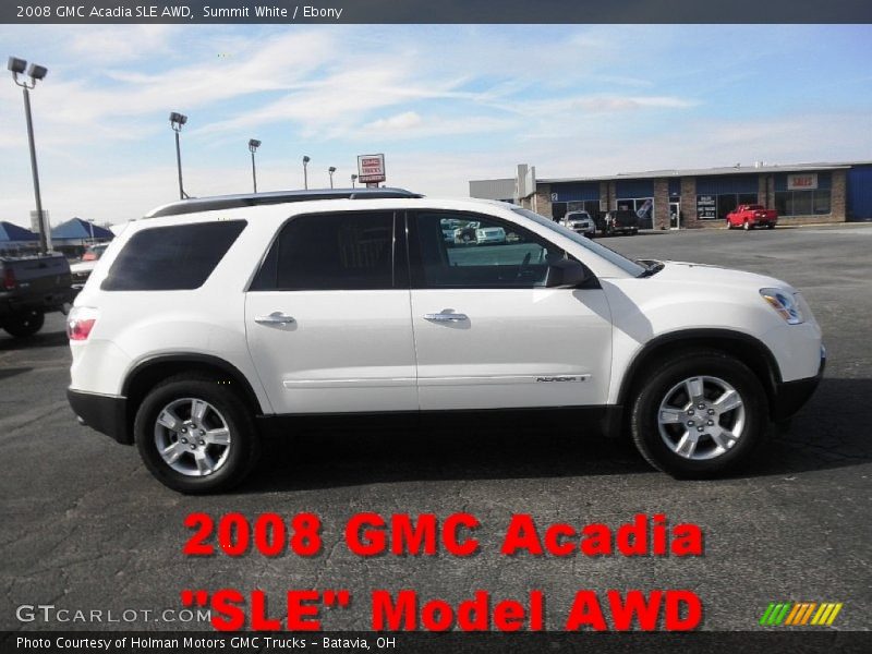 Summit White / Ebony 2008 GMC Acadia SLE AWD