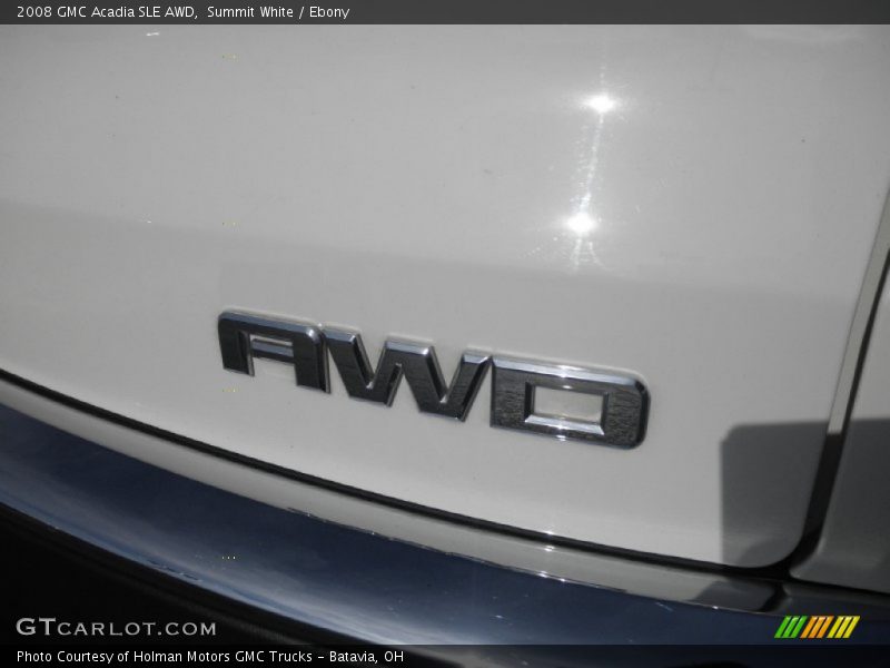 Summit White / Ebony 2008 GMC Acadia SLE AWD