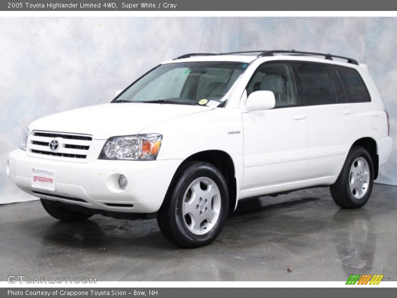 Super White / Gray 2005 Toyota Highlander Limited 4WD