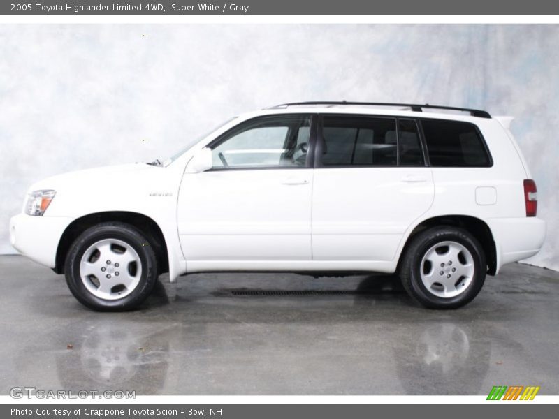 Super White / Gray 2005 Toyota Highlander Limited 4WD