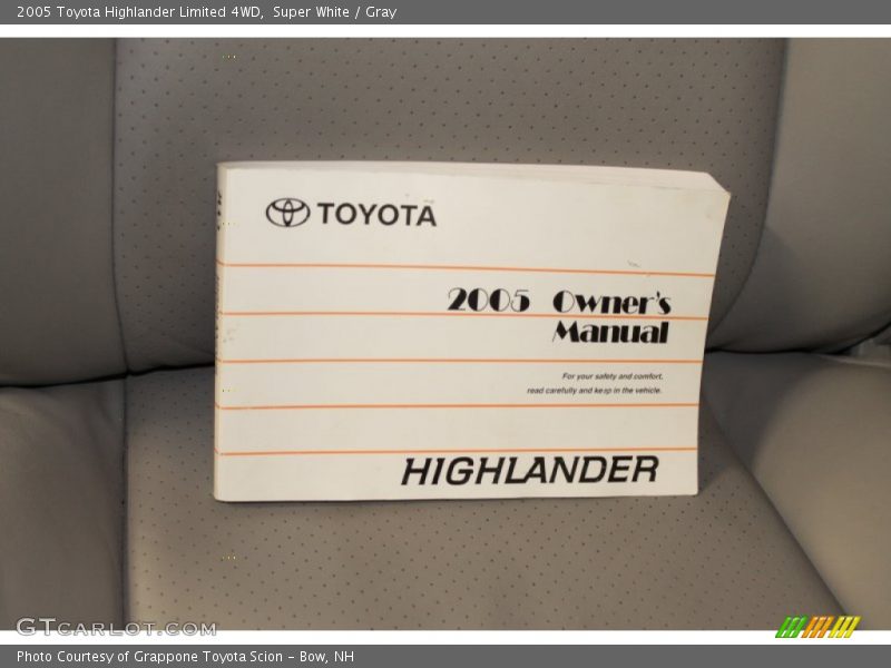 Super White / Gray 2005 Toyota Highlander Limited 4WD