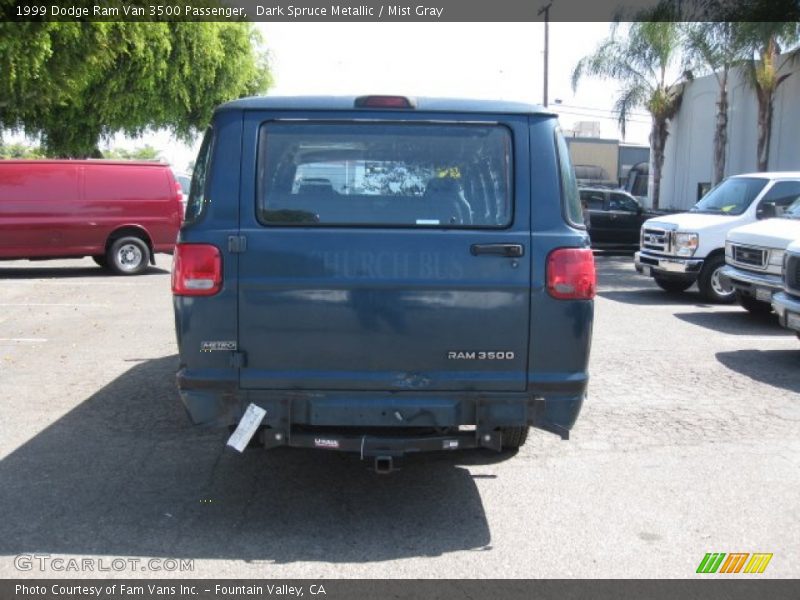 Dark Spruce Metallic / Mist Gray 1999 Dodge Ram Van 3500 Passenger