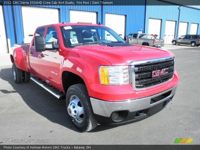 Fire Red / Dark Titanium 2012 GMC Sierra 3500HD Crew Cab 4x4 Dually