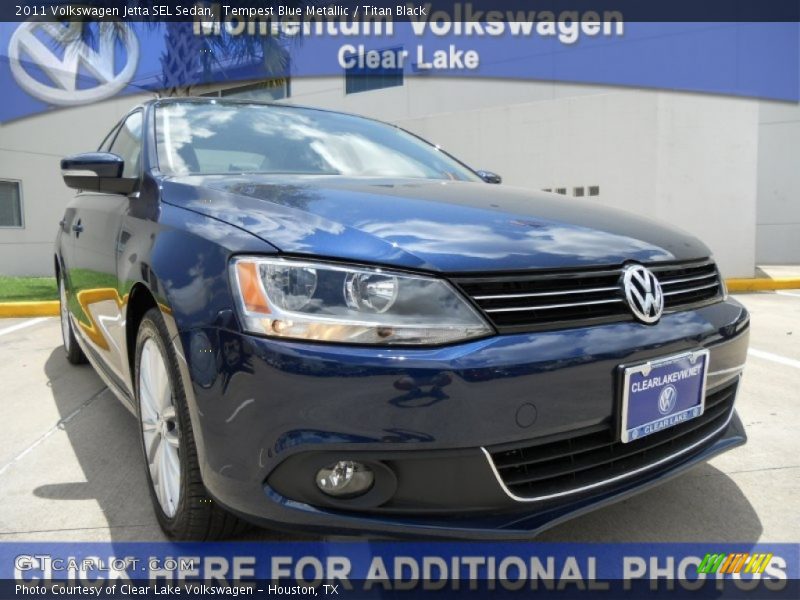 Tempest Blue Metallic / Titan Black 2011 Volkswagen Jetta SEL Sedan
