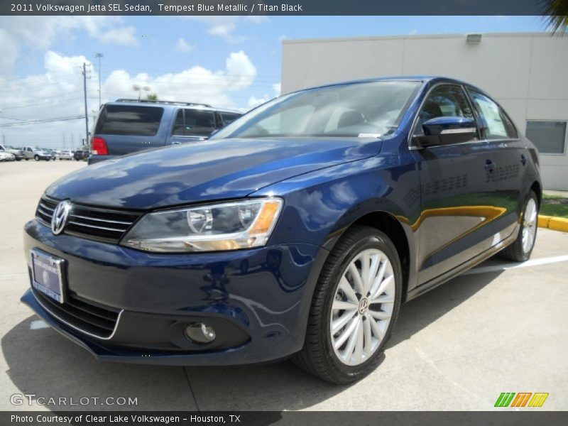 Tempest Blue Metallic / Titan Black 2011 Volkswagen Jetta SEL Sedan