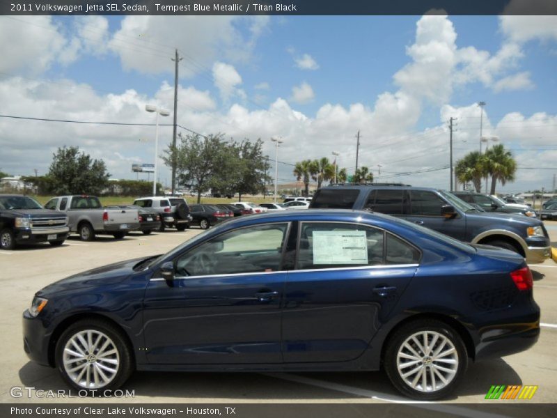 Tempest Blue Metallic / Titan Black 2011 Volkswagen Jetta SEL Sedan
