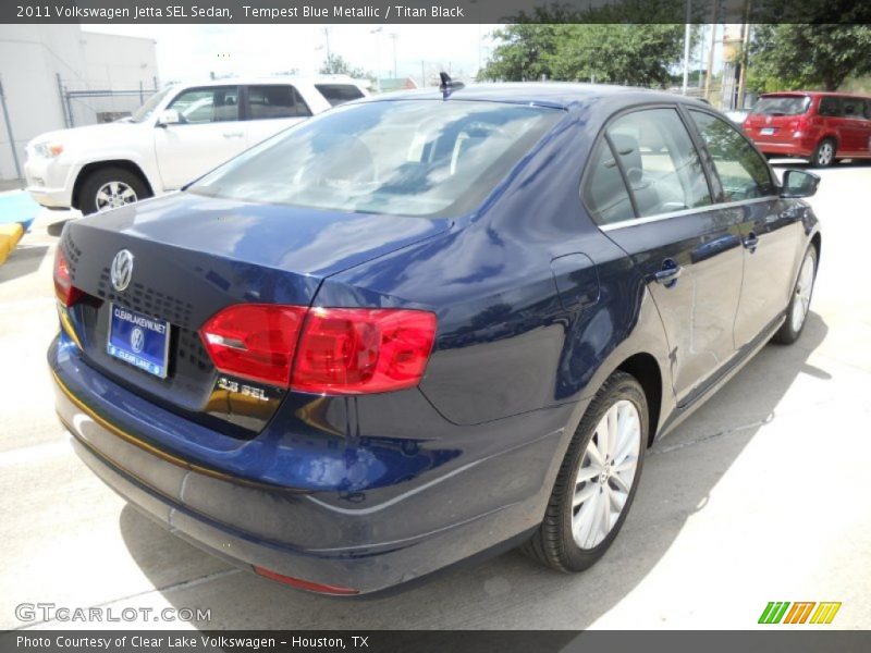 Tempest Blue Metallic / Titan Black 2011 Volkswagen Jetta SEL Sedan