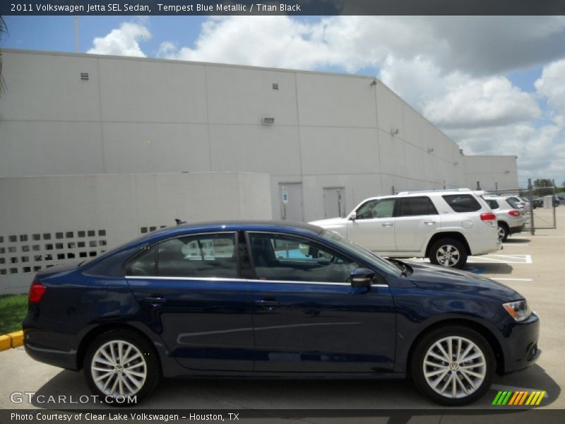 Tempest Blue Metallic / Titan Black 2011 Volkswagen Jetta SEL Sedan
