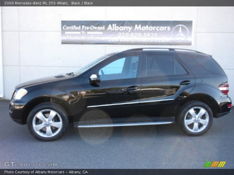 Black / Black 2009 Mercedes-Benz ML 350 4Matic