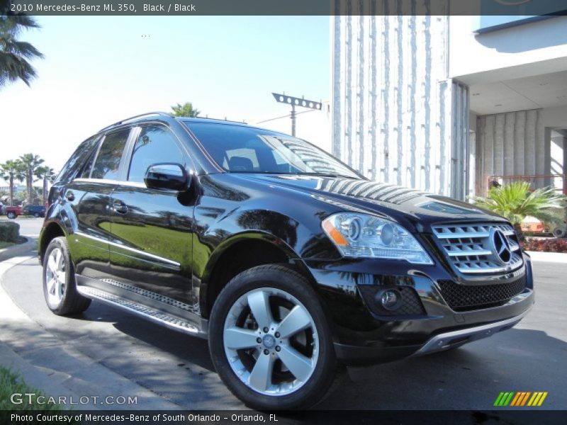 Black / Black 2010 Mercedes-Benz ML 350