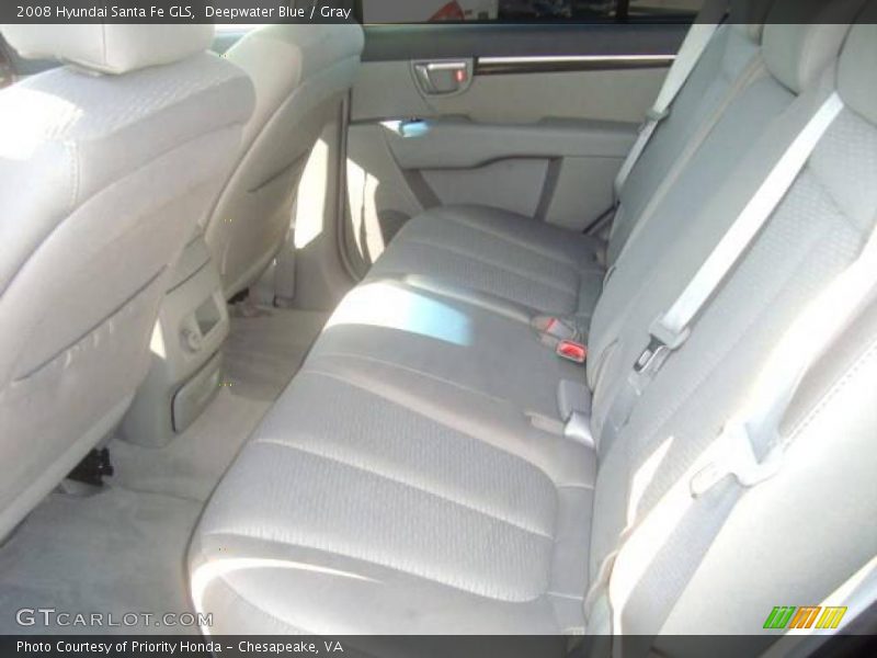 Deepwater Blue / Gray 2008 Hyundai Santa Fe GLS
