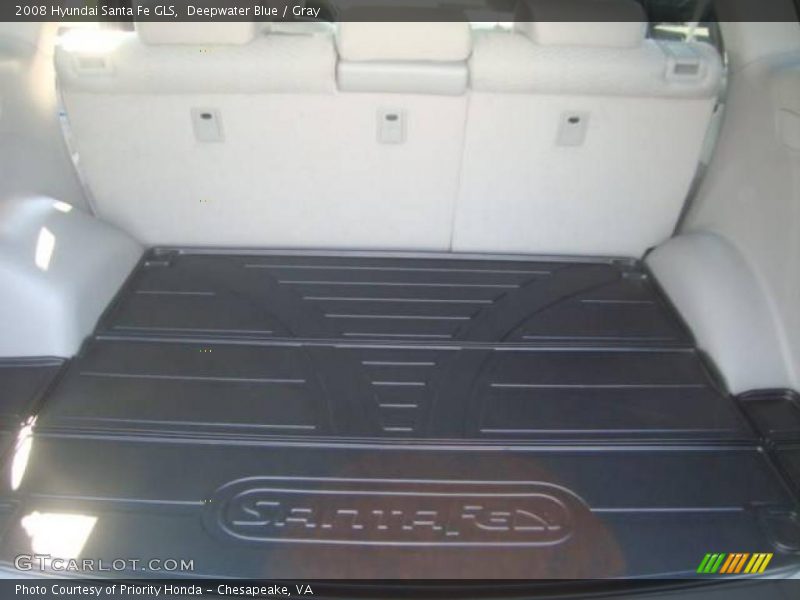 Deepwater Blue / Gray 2008 Hyundai Santa Fe GLS