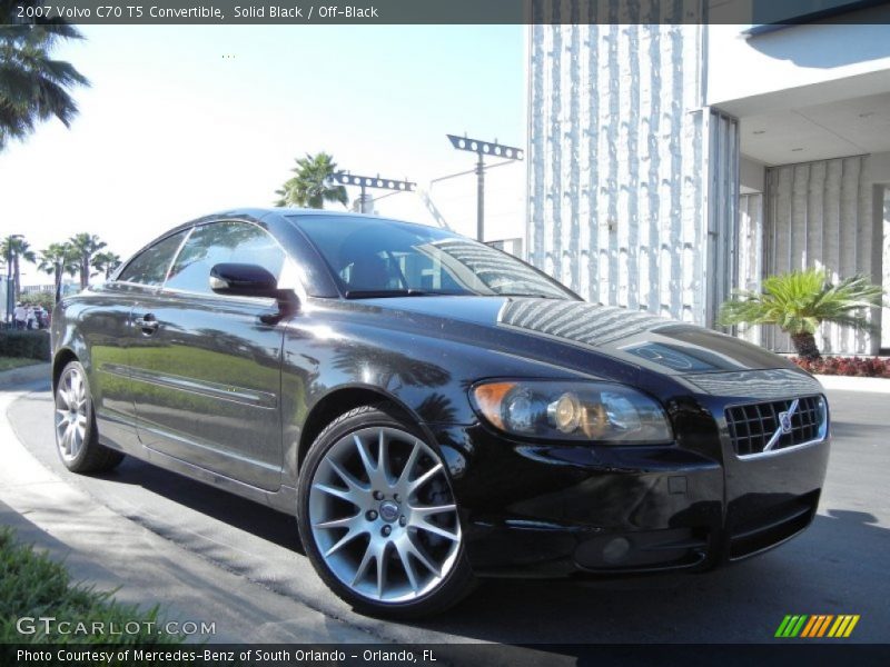 Solid Black / Off-Black 2007 Volvo C70 T5 Convertible