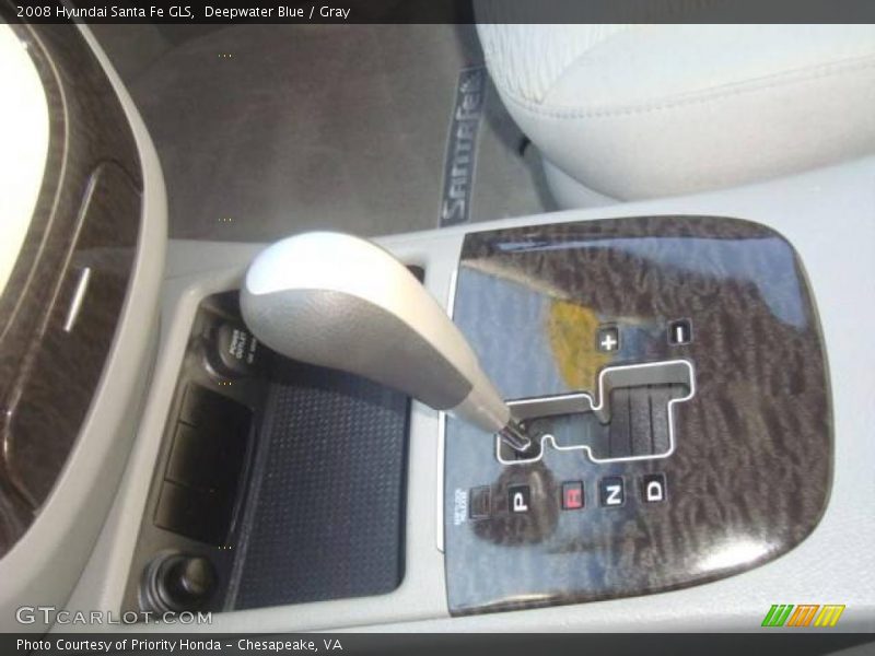 Deepwater Blue / Gray 2008 Hyundai Santa Fe GLS