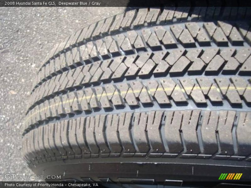 Deepwater Blue / Gray 2008 Hyundai Santa Fe GLS