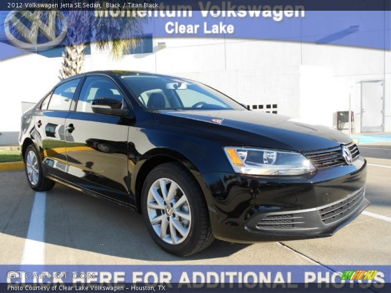 Black / Titan Black 2012 Volkswagen Jetta SE Sedan