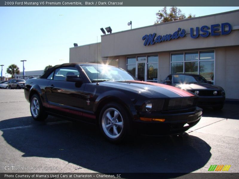 Black / Dark Charcoal 2009 Ford Mustang V6 Premium Convertible