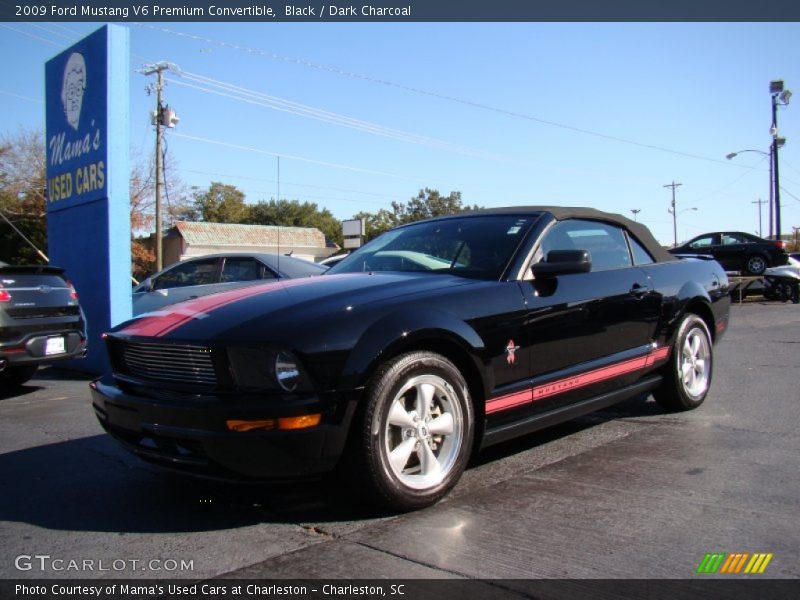 Black / Dark Charcoal 2009 Ford Mustang V6 Premium Convertible