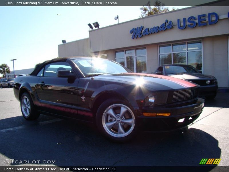 Black / Dark Charcoal 2009 Ford Mustang V6 Premium Convertible