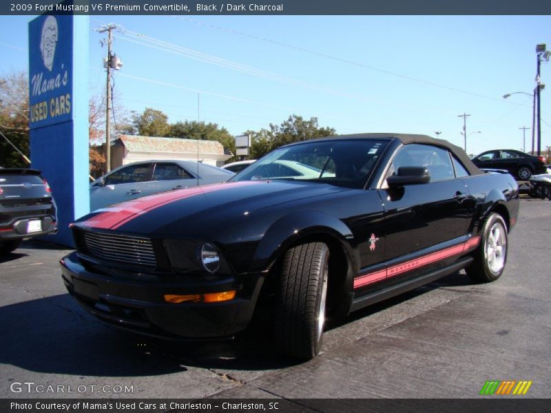 Black / Dark Charcoal 2009 Ford Mustang V6 Premium Convertible