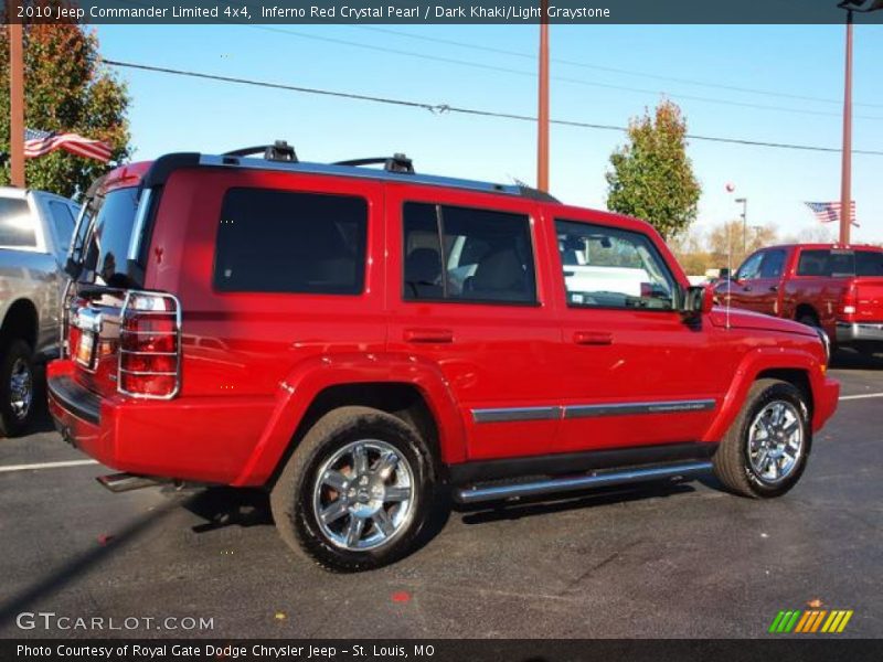 Inferno Red Crystal Pearl / Dark Khaki/Light Graystone 2010 Jeep Commander Limited 4x4