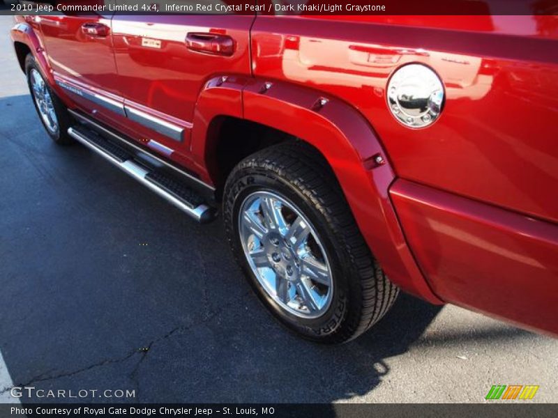 Inferno Red Crystal Pearl / Dark Khaki/Light Graystone 2010 Jeep Commander Limited 4x4