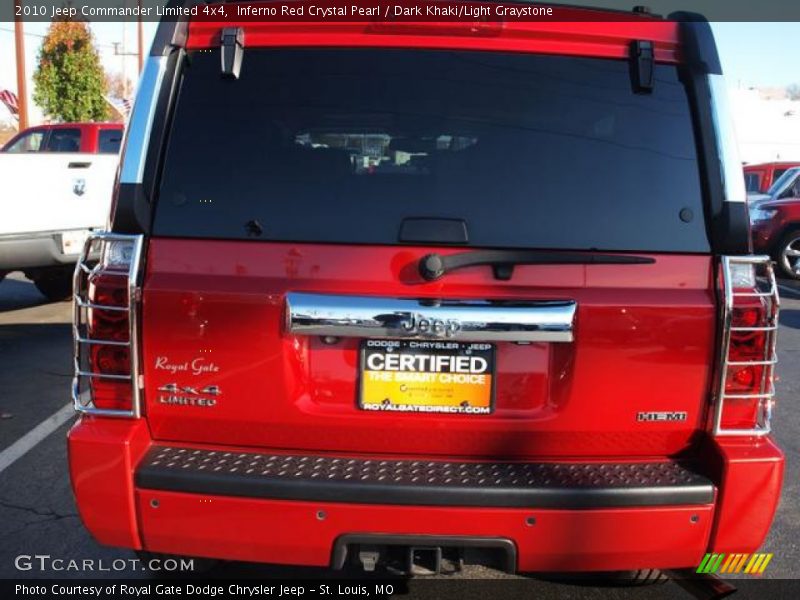 Inferno Red Crystal Pearl / Dark Khaki/Light Graystone 2010 Jeep Commander Limited 4x4