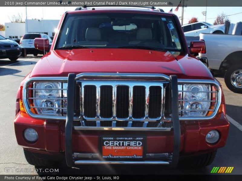 Inferno Red Crystal Pearl / Dark Khaki/Light Graystone 2010 Jeep Commander Limited 4x4