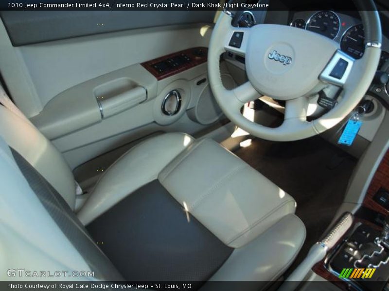 Inferno Red Crystal Pearl / Dark Khaki/Light Graystone 2010 Jeep Commander Limited 4x4