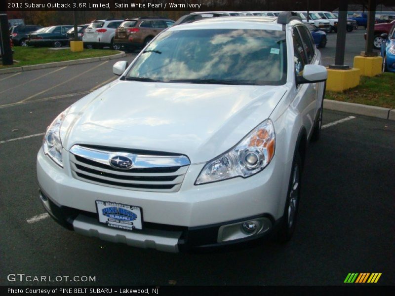 Satin White Pearl / Warm Ivory 2012 Subaru Outback 3.6R Limited