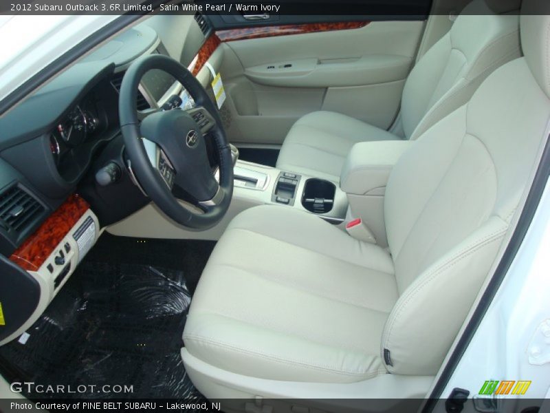 Satin White Pearl / Warm Ivory 2012 Subaru Outback 3.6R Limited