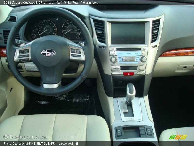 Satin White Pearl / Warm Ivory 2012 Subaru Outback 3.6R Limited