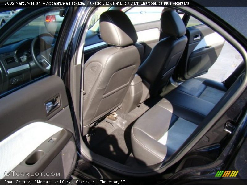 Tuxedo Black Metallic / Dark Charcoal/Ice Blue Alcantara 2009 Mercury Milan I4 Appearance Package