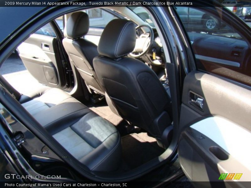 Tuxedo Black Metallic / Dark Charcoal/Ice Blue Alcantara 2009 Mercury Milan I4 Appearance Package