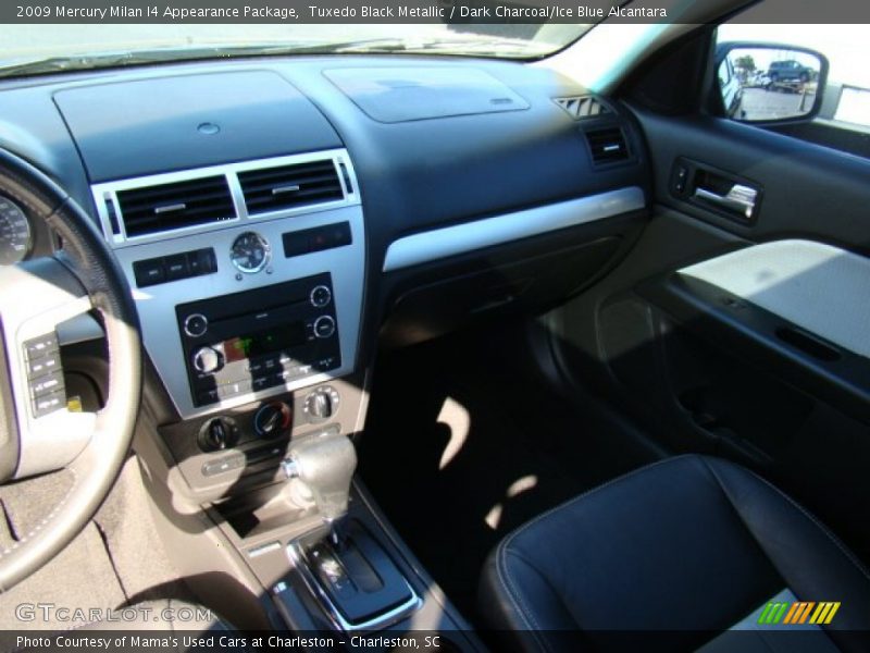 Tuxedo Black Metallic / Dark Charcoal/Ice Blue Alcantara 2009 Mercury Milan I4 Appearance Package