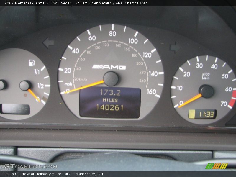 Brilliant Silver Metallic / AMG Charcoal/Ash 2002 Mercedes-Benz E 55 AMG Sedan