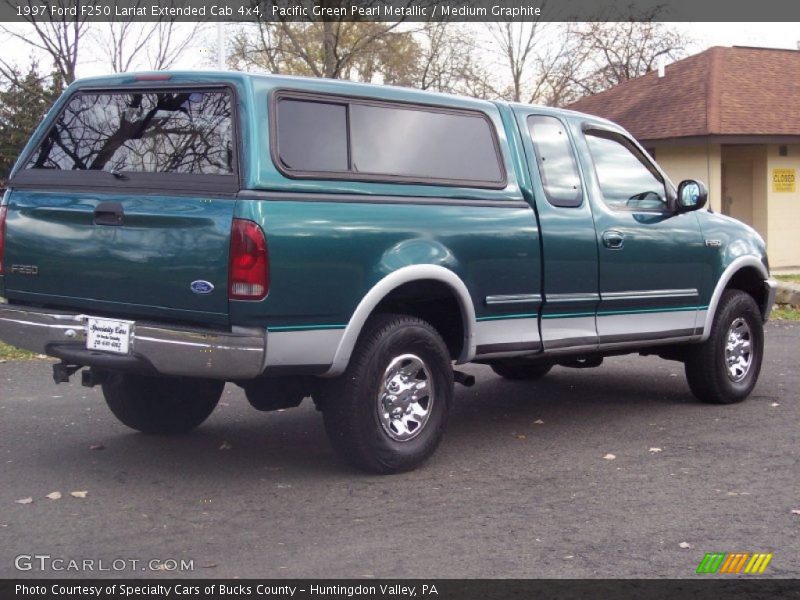 Pacific Green Pearl Metallic / Medium Graphite 1997 Ford F250 Lariat Extended Cab 4x4