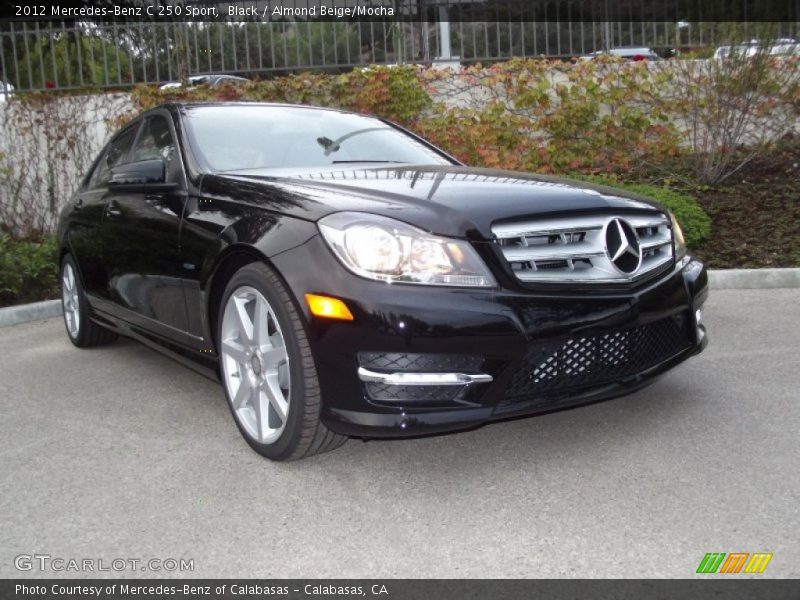 Black / Almond Beige/Mocha 2012 Mercedes-Benz C 250 Sport