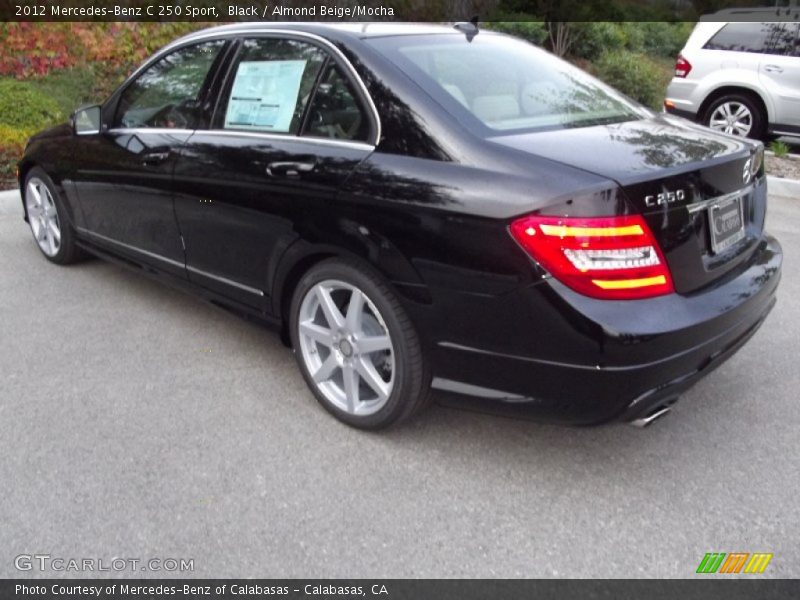 Black / Almond Beige/Mocha 2012 Mercedes-Benz C 250 Sport