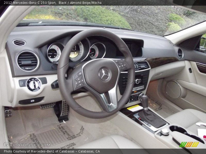 Black / Almond Beige/Mocha 2012 Mercedes-Benz C 250 Sport