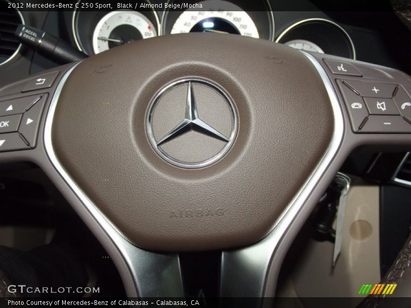Black / Almond Beige/Mocha 2012 Mercedes-Benz C 250 Sport