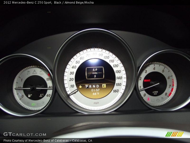 Black / Almond Beige/Mocha 2012 Mercedes-Benz C 250 Sport