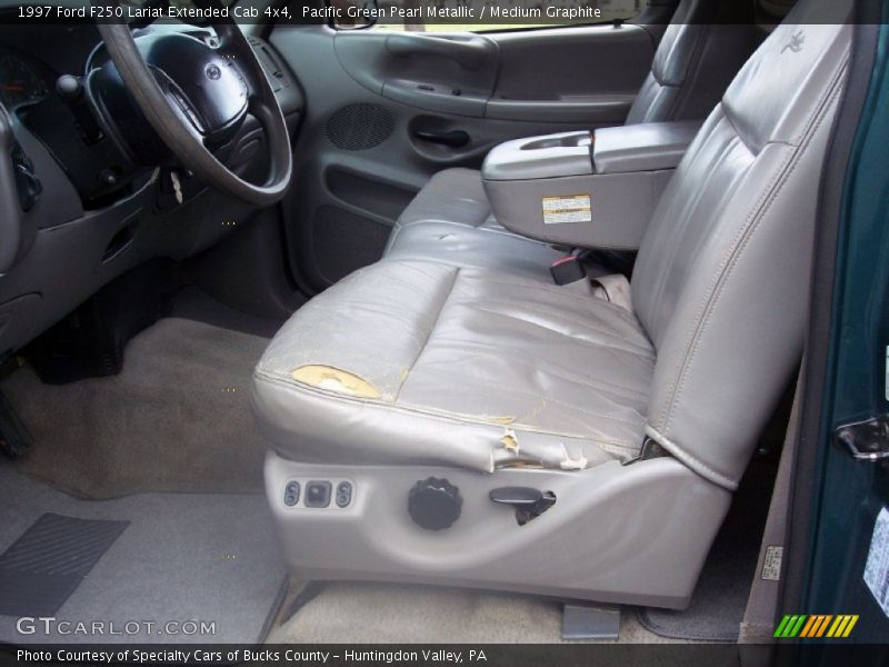 Pacific Green Pearl Metallic / Medium Graphite 1997 Ford F250 Lariat Extended Cab 4x4