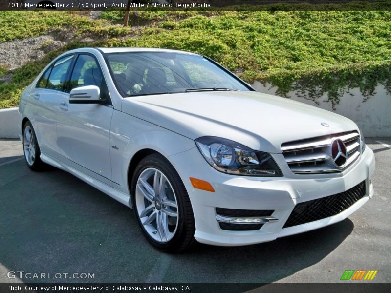 Arctic White / Almond Beige/Mocha 2012 Mercedes-Benz C 250 Sport