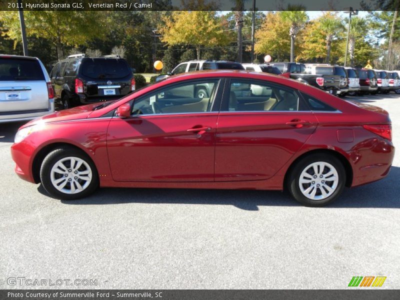 Venetian Red / Camel 2011 Hyundai Sonata GLS