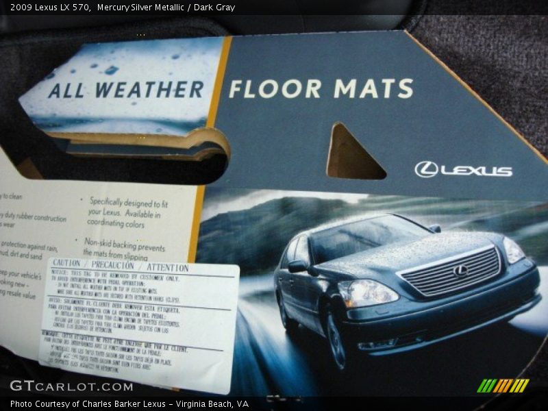 Mercury Silver Metallic / Dark Gray 2009 Lexus LX 570